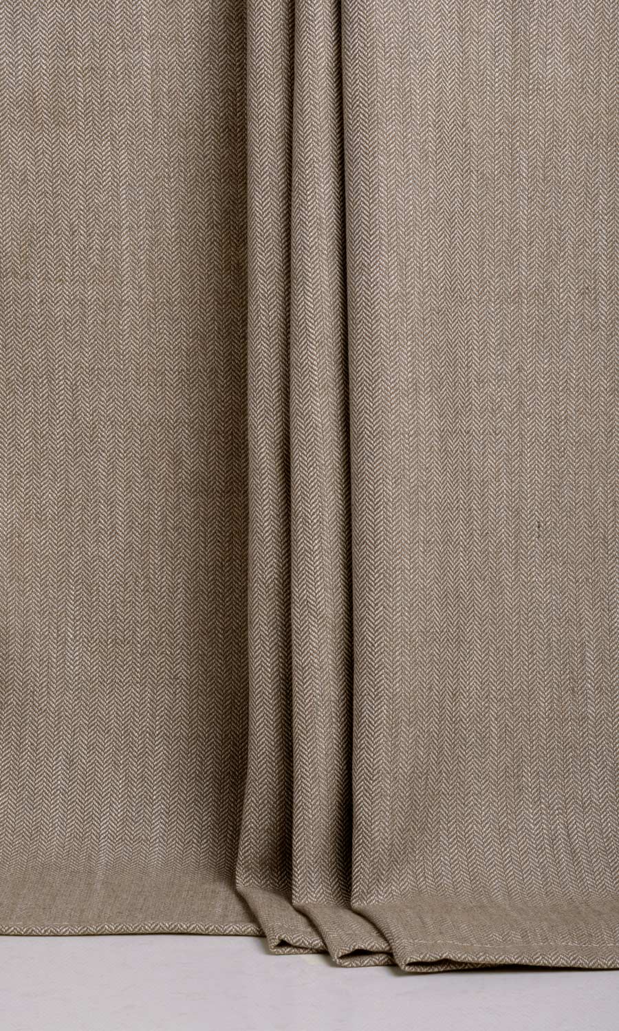 Herringbone Textured Curtains / Drapes / Window Drapery Panels (Brown)