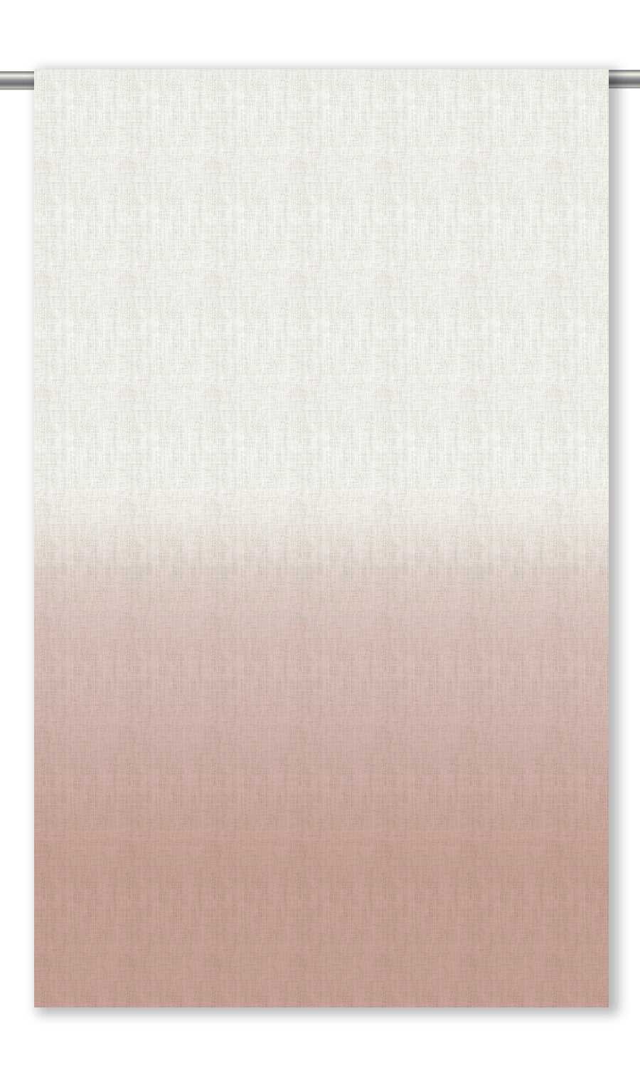 Two-Tone Ombre Window Curtains for Living, Bedroom, Kitchen, Bathroom (Dusty Rose/ White)