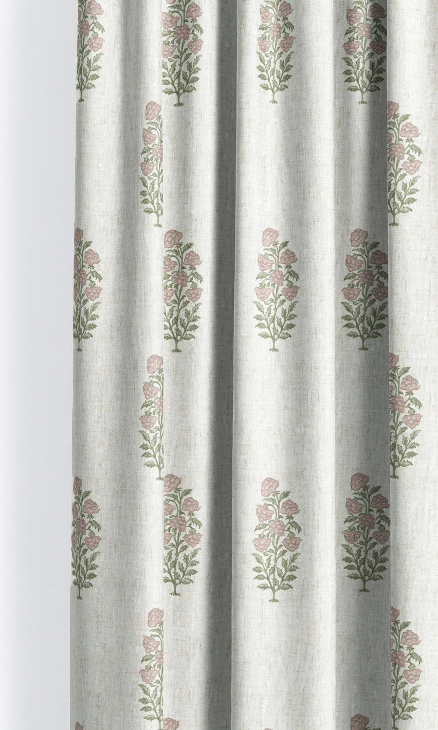 Floral Motif Print Roman Shades (White/ Blush Pink) for Living, Bedroom, Kitchen, Bathroom