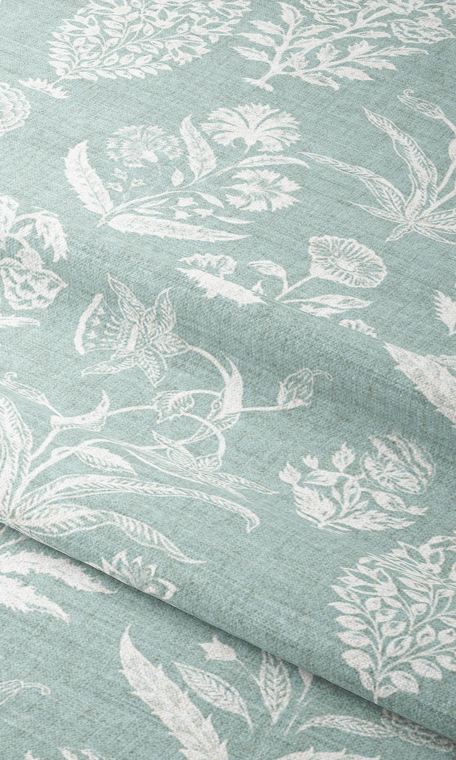 Floral Print Curtain Panels (Powder Blue/ White) Extra Long Short Wide