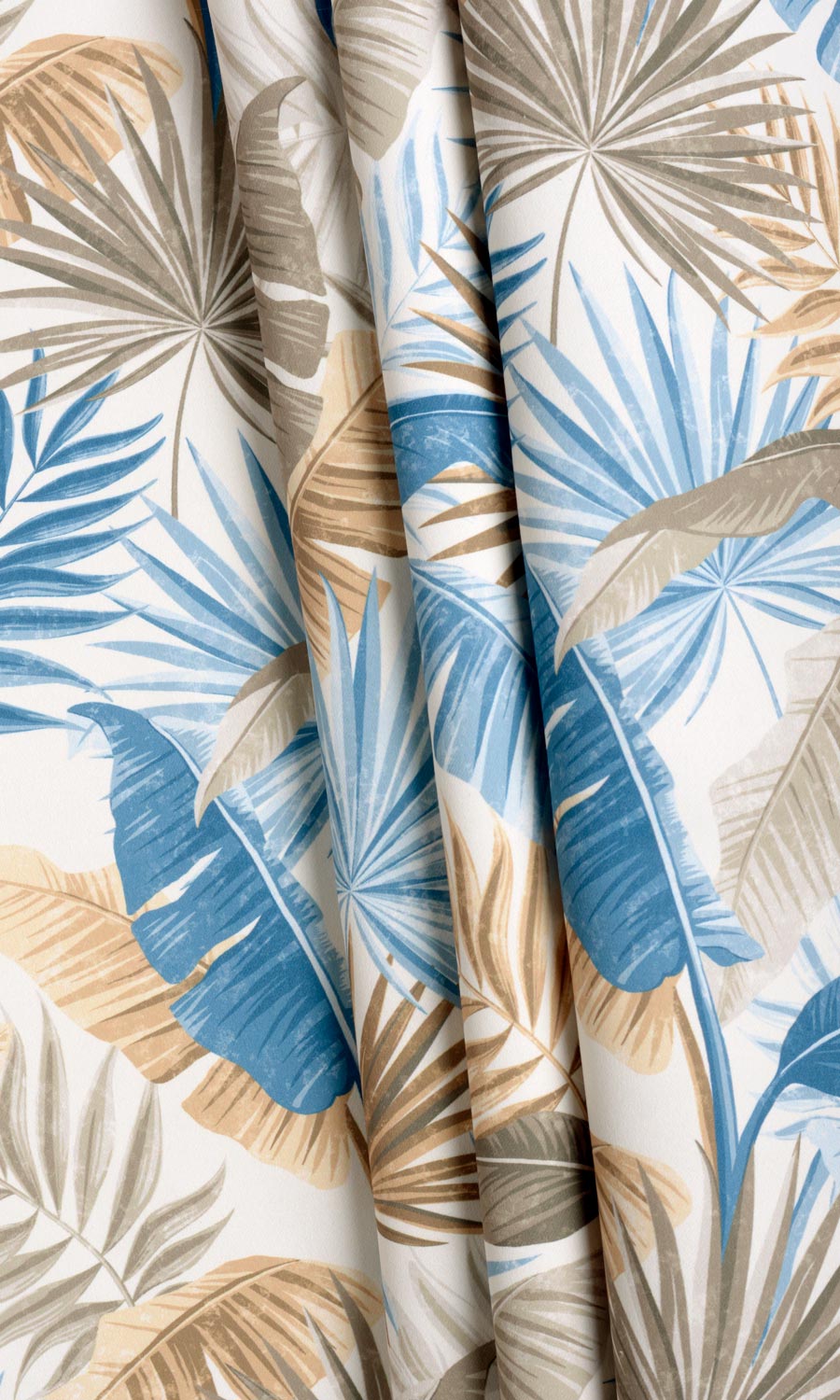 Botanical Floral Curtains / Drapes / Window Drapery Panels (Blue/ Brown)