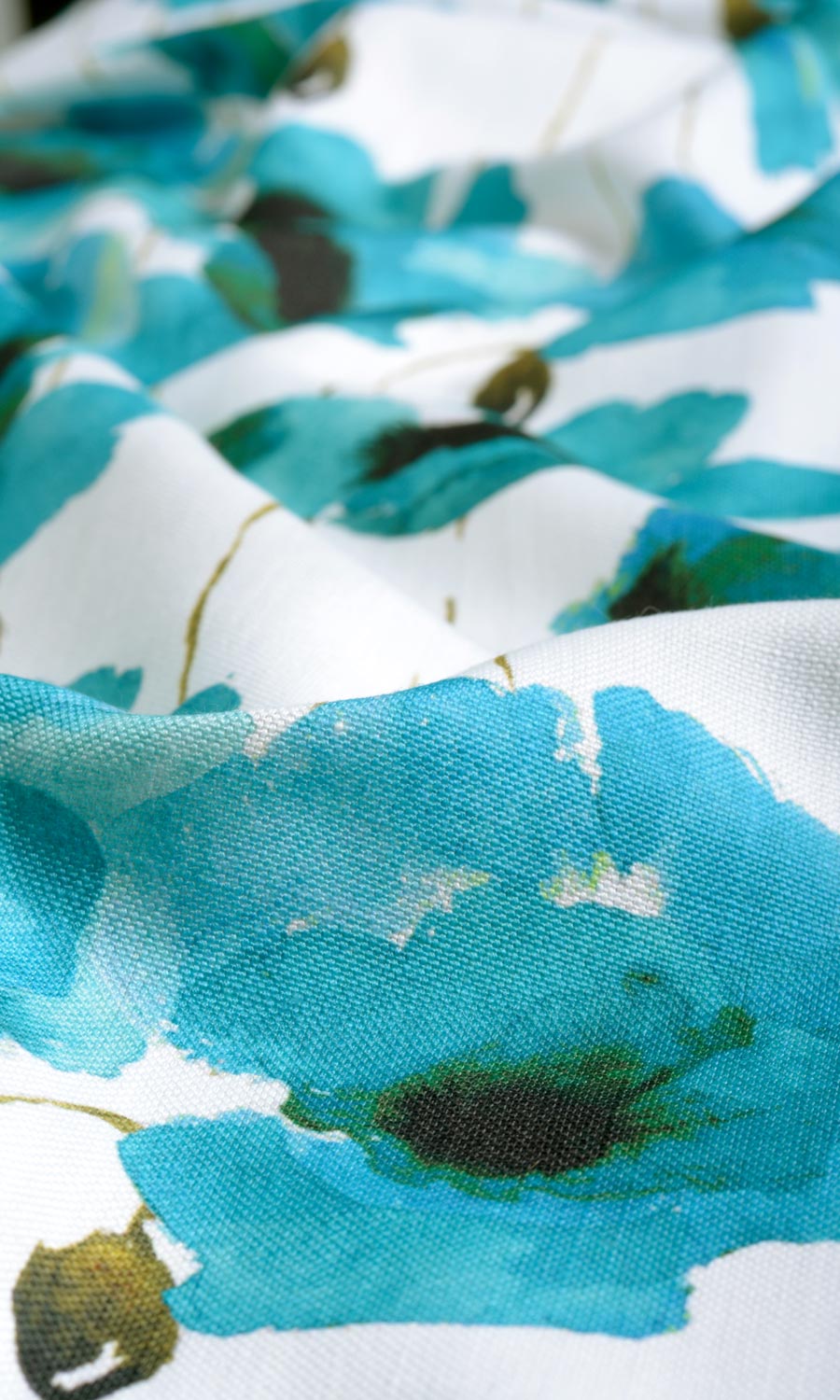 Water Lilies Floral Curtains / Drapes / Window Drapery Panels (Blue)
