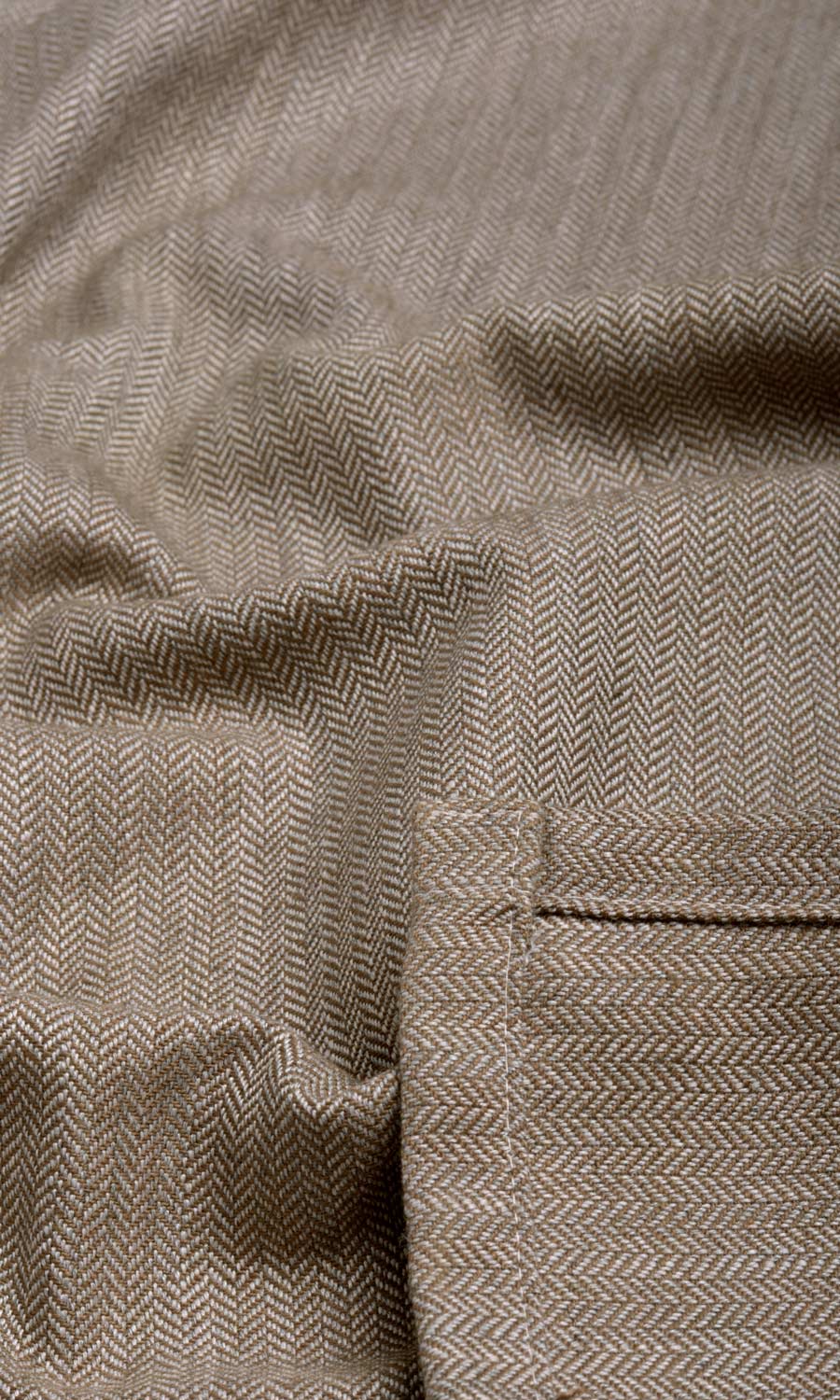 Herringbone Textured Any Size Style Curtains (Brown)