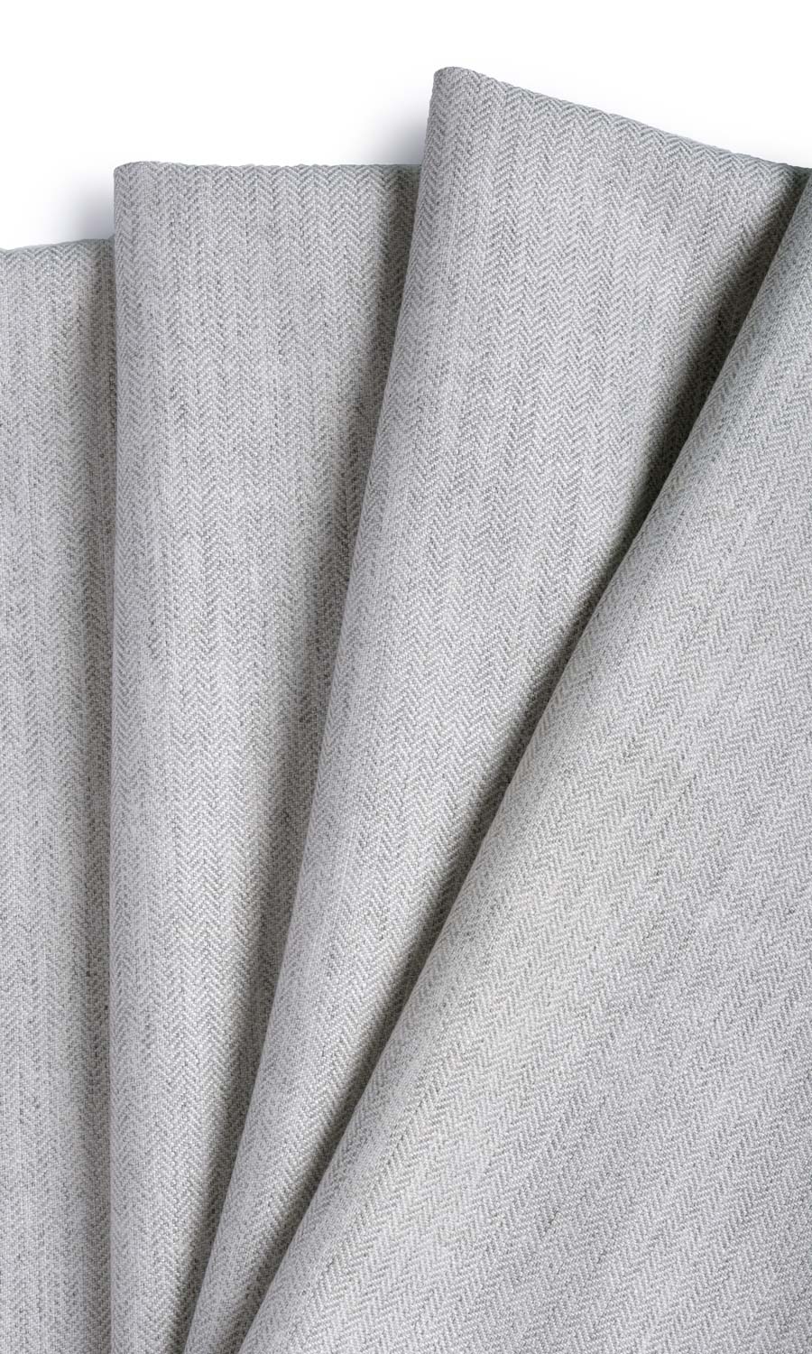 Herringbone Textured Pinch Pleat, Rod Pocket, Eyelet Curtains (Smoke White)