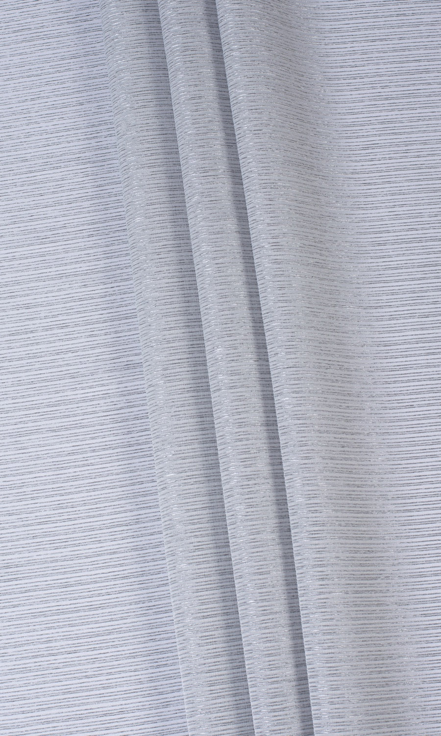 Striped Sheer Curtain Panels for Living, Bedroom, Kitchen, Bathroom (Silver Grey)