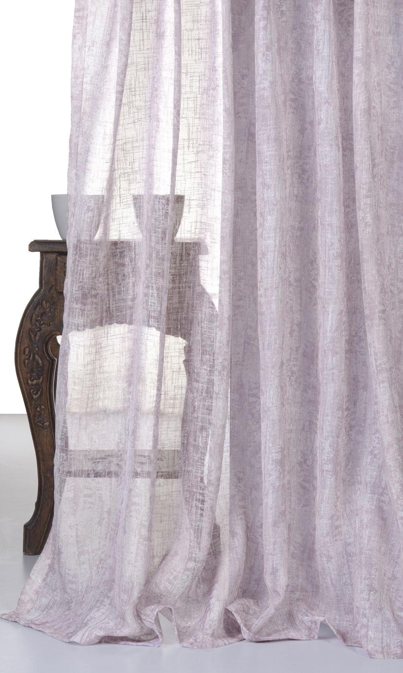 Textured Sheer Custom Curtains (Pale Pink)