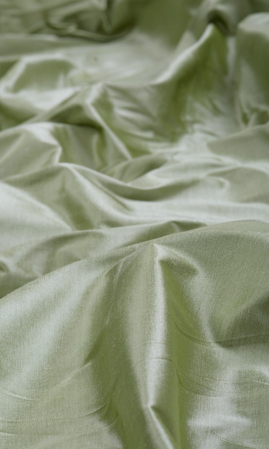 Shantung Silk Pinch Pleat, Rod Pocket, Eyelet Curtains (Celadon Green)
