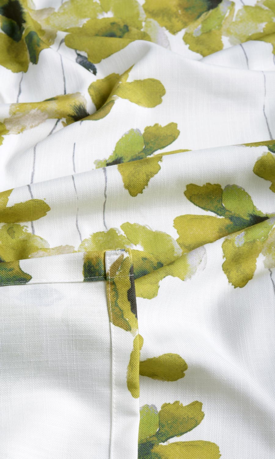 Water Lilies Floral Curtains / Drapes / Window Drapery Panels (Yellow/ Green)