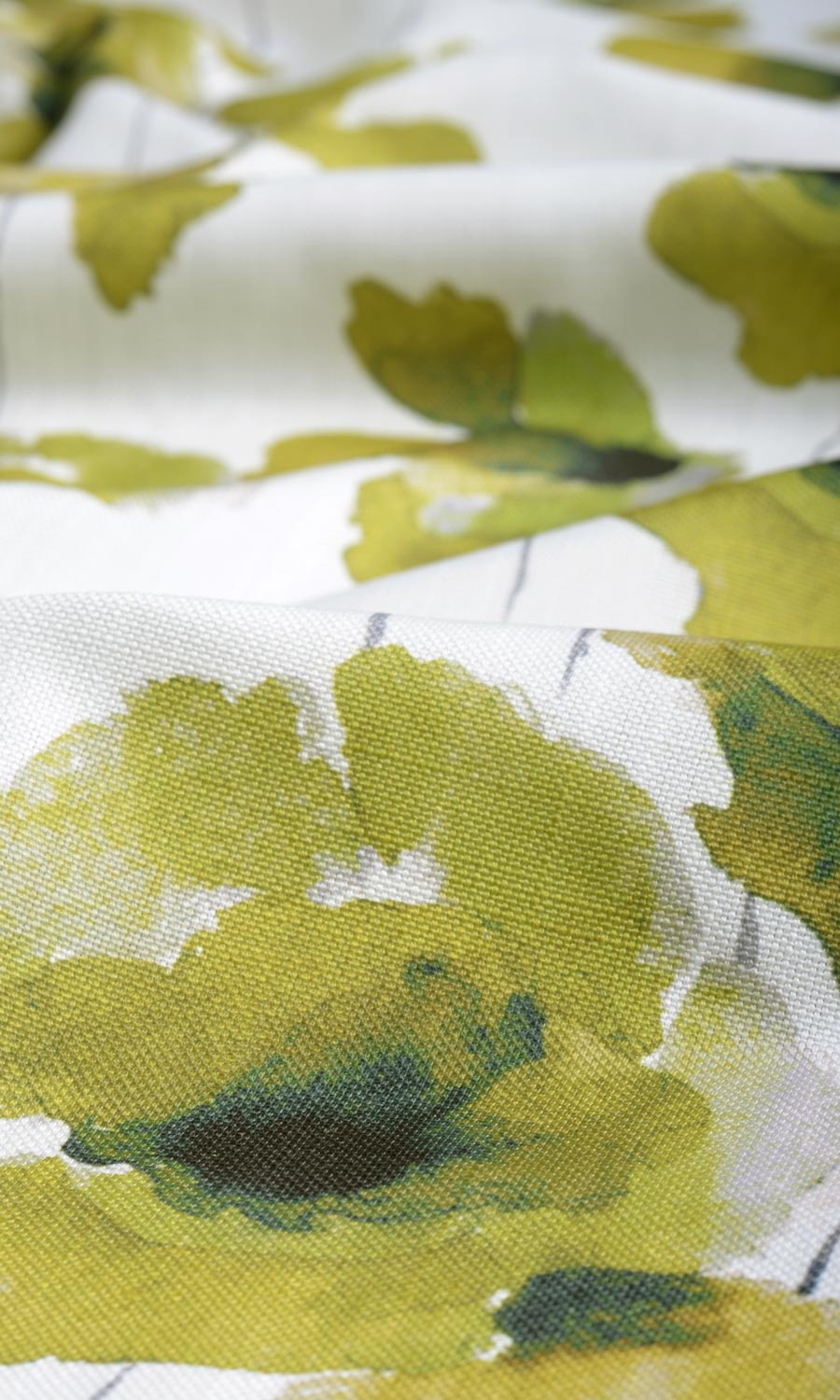 Water Lilies Floral Custom Curtains (Yellow/ Green)