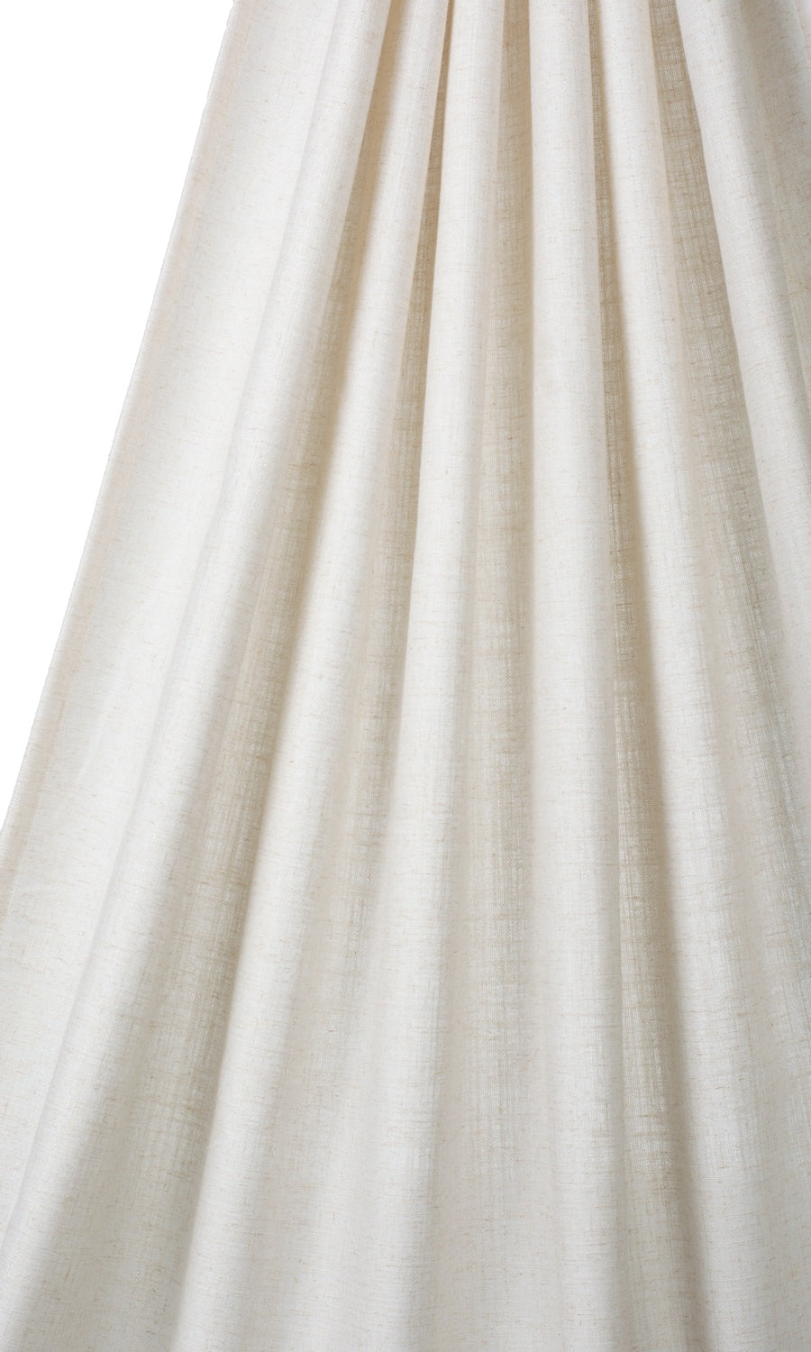 Plain Linen Blend Pinch Pleat, Rod Pocket, Eyelet Curtains (Cream/ Ivory)