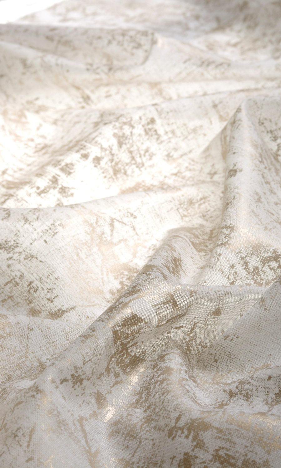 Sheer Curtains / Drapes / Window Drapery Panels (White/ Metallic Golden)