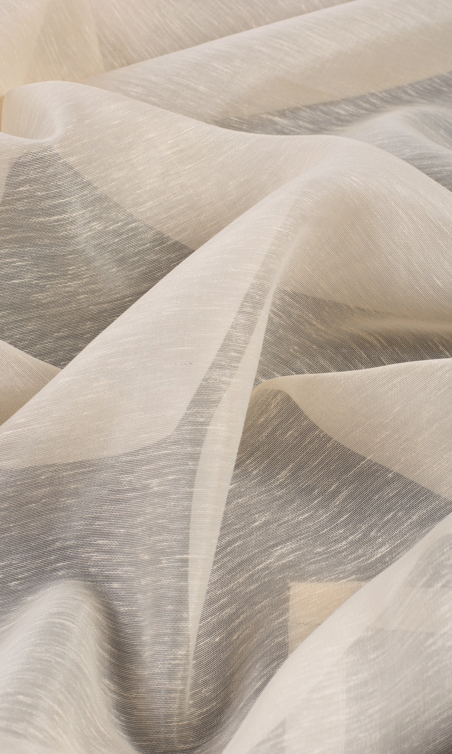 Plain Sheer Curtains / Drapes / Window Drapery Panels (Warm Ivory)
