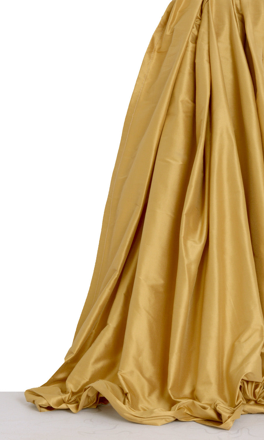 Shantung Silk Curtain Panels for Living, Bedroom, Kitchen, Bathroom (Ochre/ Burnt Yellow)