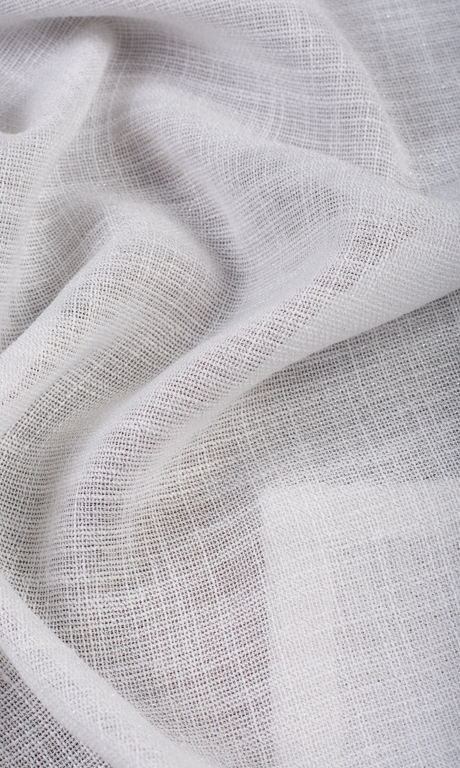 Textured Sheer Window Curtains (Porcelain White) Extra Long Short Wide