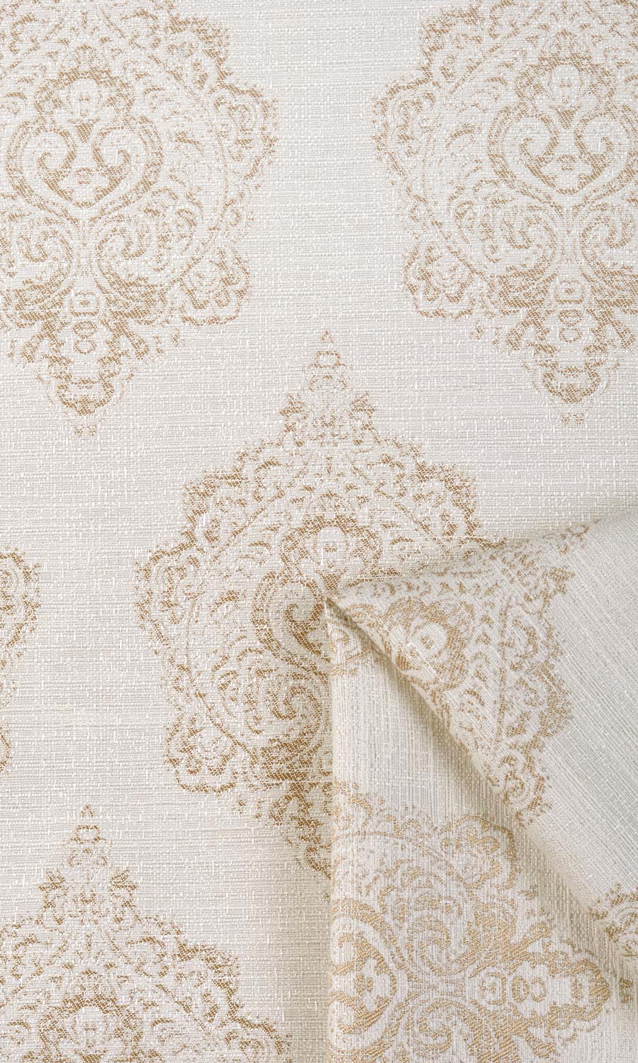 Damask Roman Blinds & Window Shades (Off White/ Pale Beige)