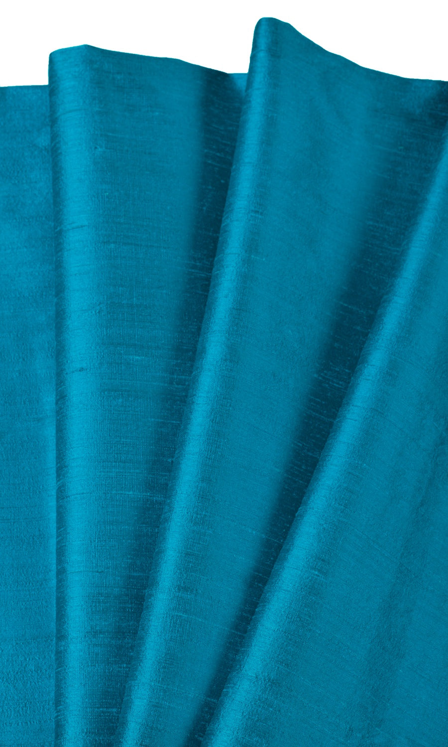 Dupioni Silk Curtains / Drapes / Window Drapery Panels (Teal Blue)