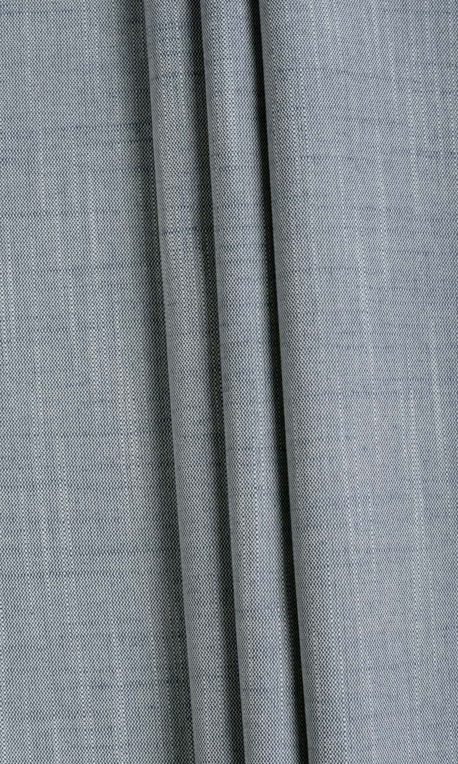 Plain Linen Texture Curtains / Drapes / Window Drapery Panels (Denim Blue)