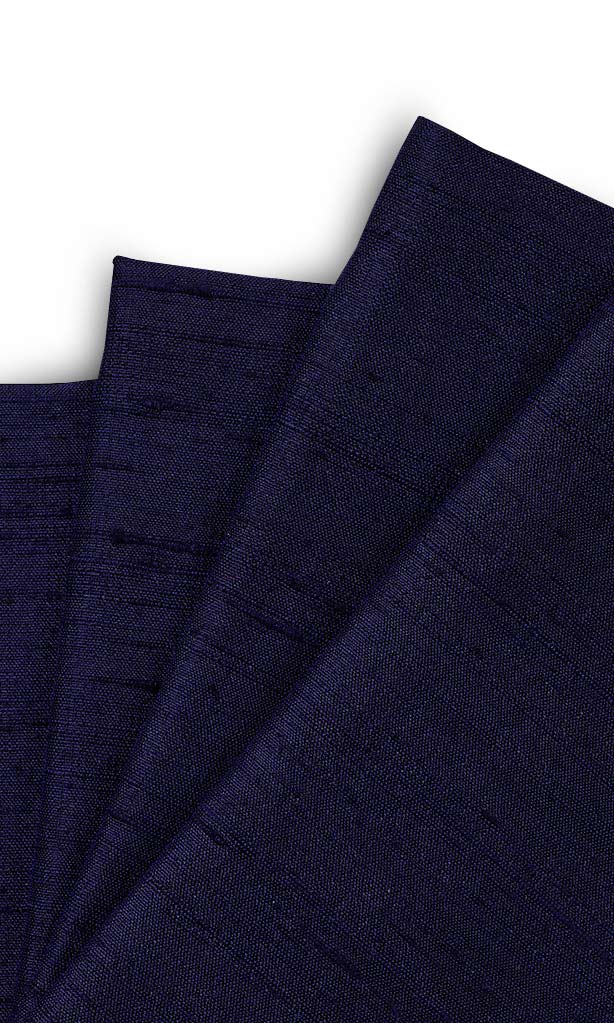 Pure Silk Drapery for Living, Bedroom, Kitchen, Bathroom (Navy Blue)