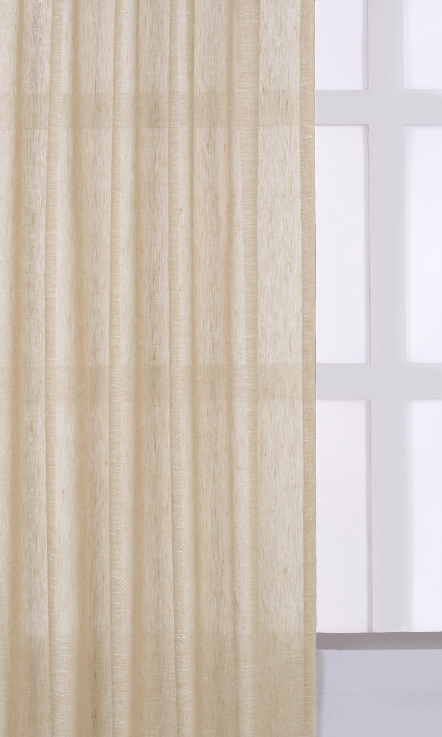 Sheer Linen Custom Curtains (Beige)