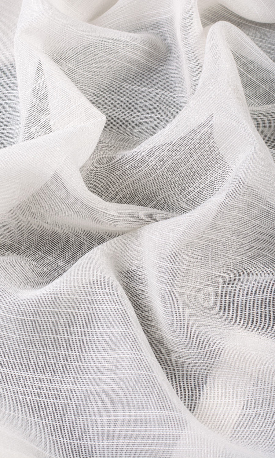 Textured Sheer Any Size Style Curtains (White)