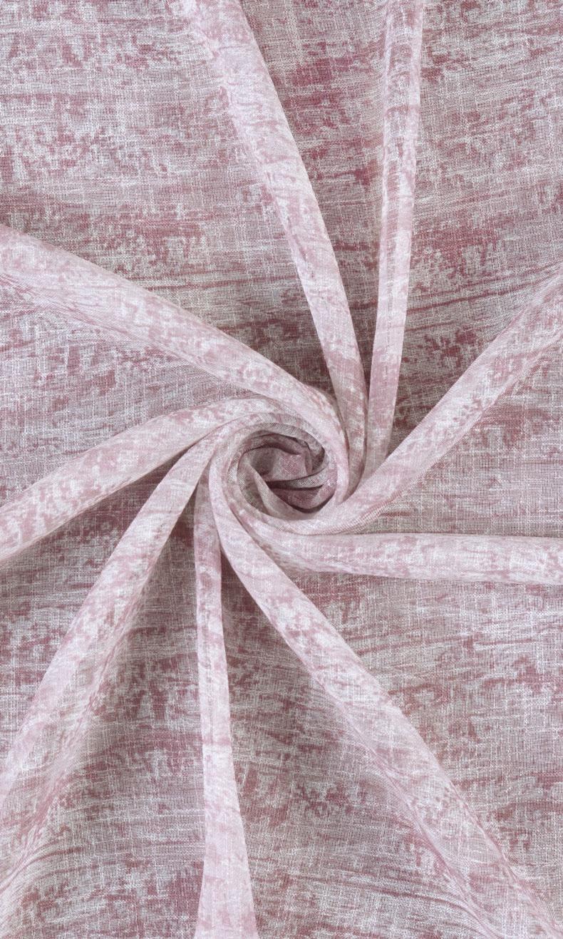 Textured Sheer Pinch Pleat, Rod Pocket, Eyelet Curtains (Pink)