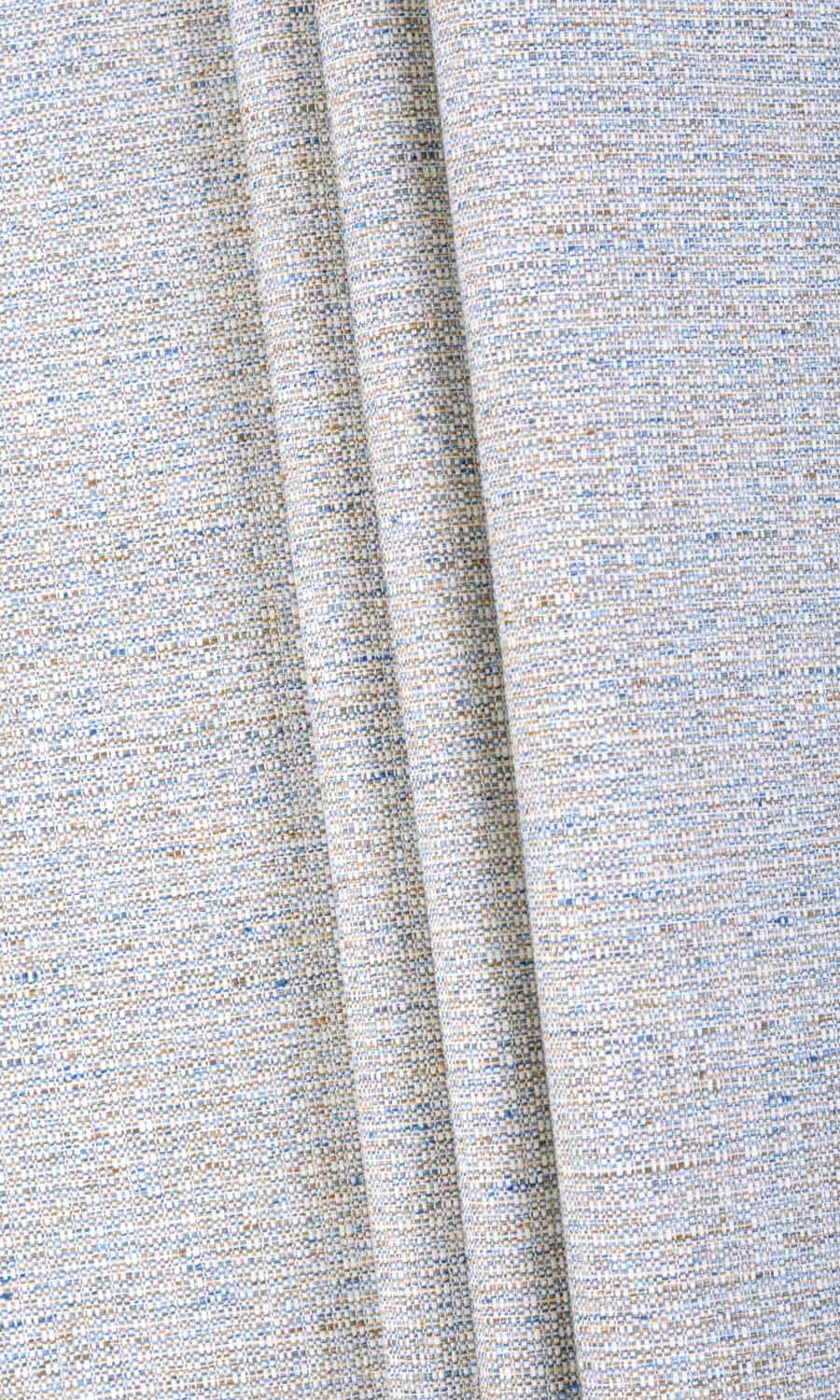 Textured Poly-Cotton Pinch Pleat, Rod Pocket, Eyelet Curtains (Gray/ White)