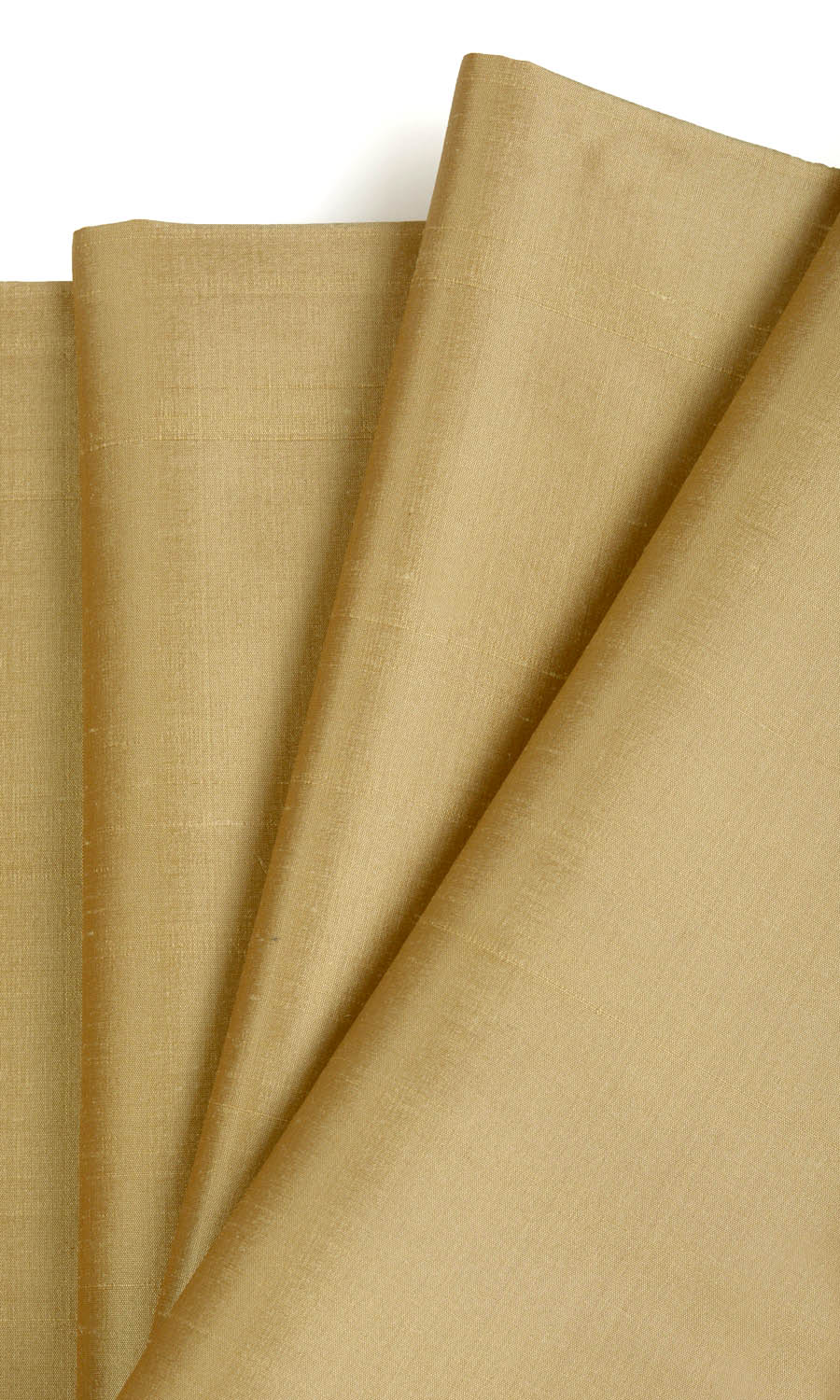 Shantung Silk Pinch Pleat, Rod Pocket, Eyelet Curtains (Biscotti Yellow)
