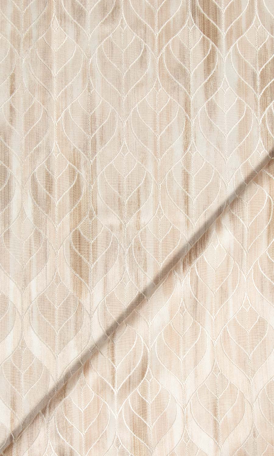 Petal Patterned Curtains / Drapes / Window Drapery Panels (Pale Beige/Brown)
