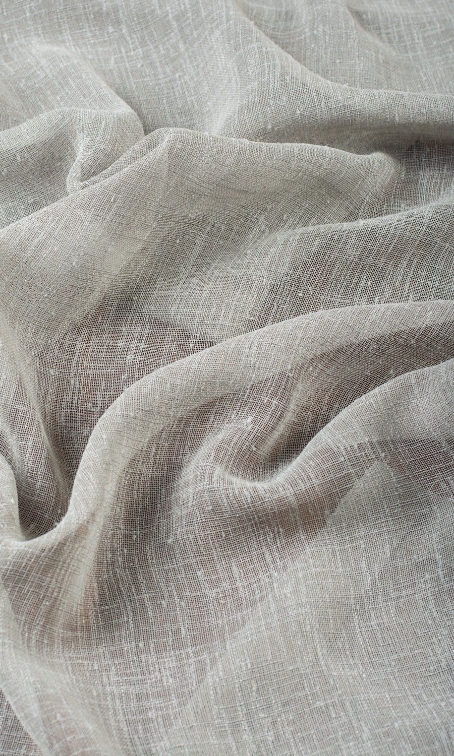 Textured Sheer Curtains / Drapes / Window Drapery Panels (Dove Grey)