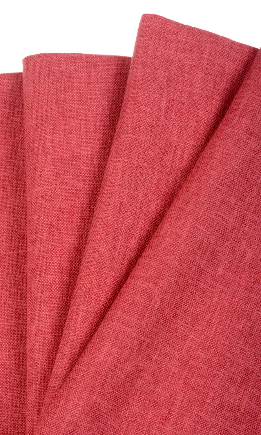 Linen-Blend Curtains / Drapes / Window Drapery Panels (Red)