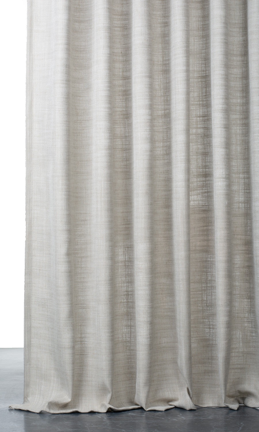 Textured Linen Blend Window Curtains for Living, Bedroom, Kitchen, Bathroom (Warm Gray-Brown)