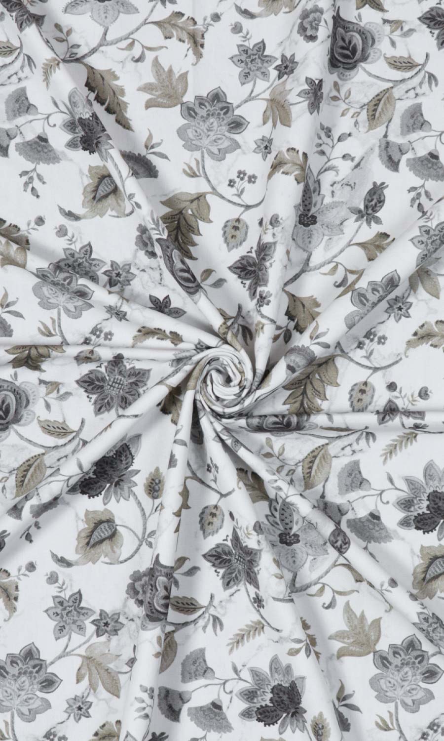 Floral Cotton Window Curtains (White/ Grey/ Beige) Extra Long Short Wide