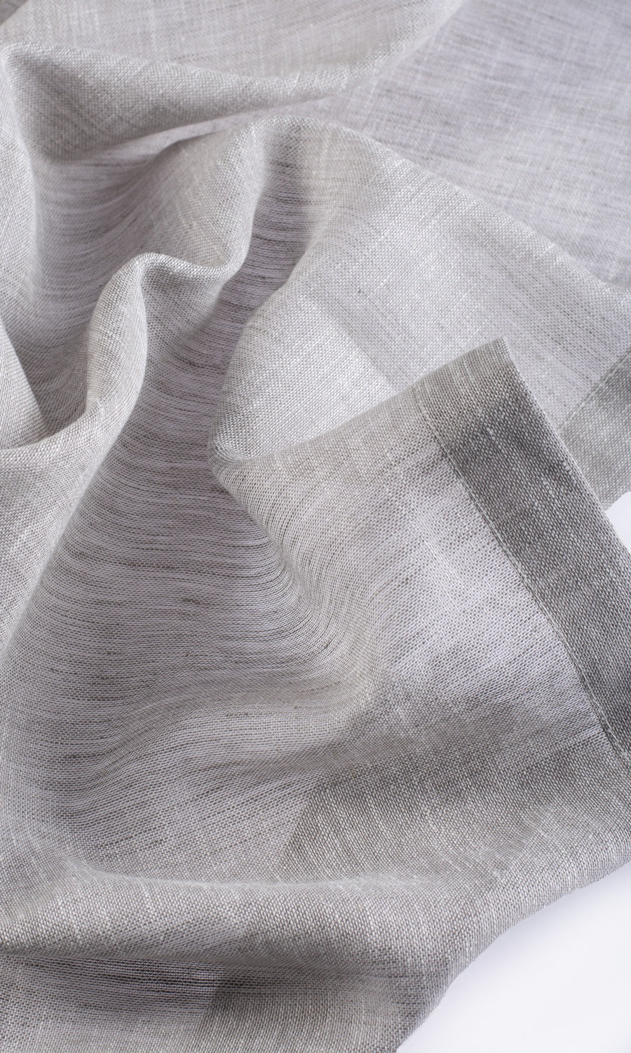 Linen-Cotton Sheer Drapes (Pale Gray)