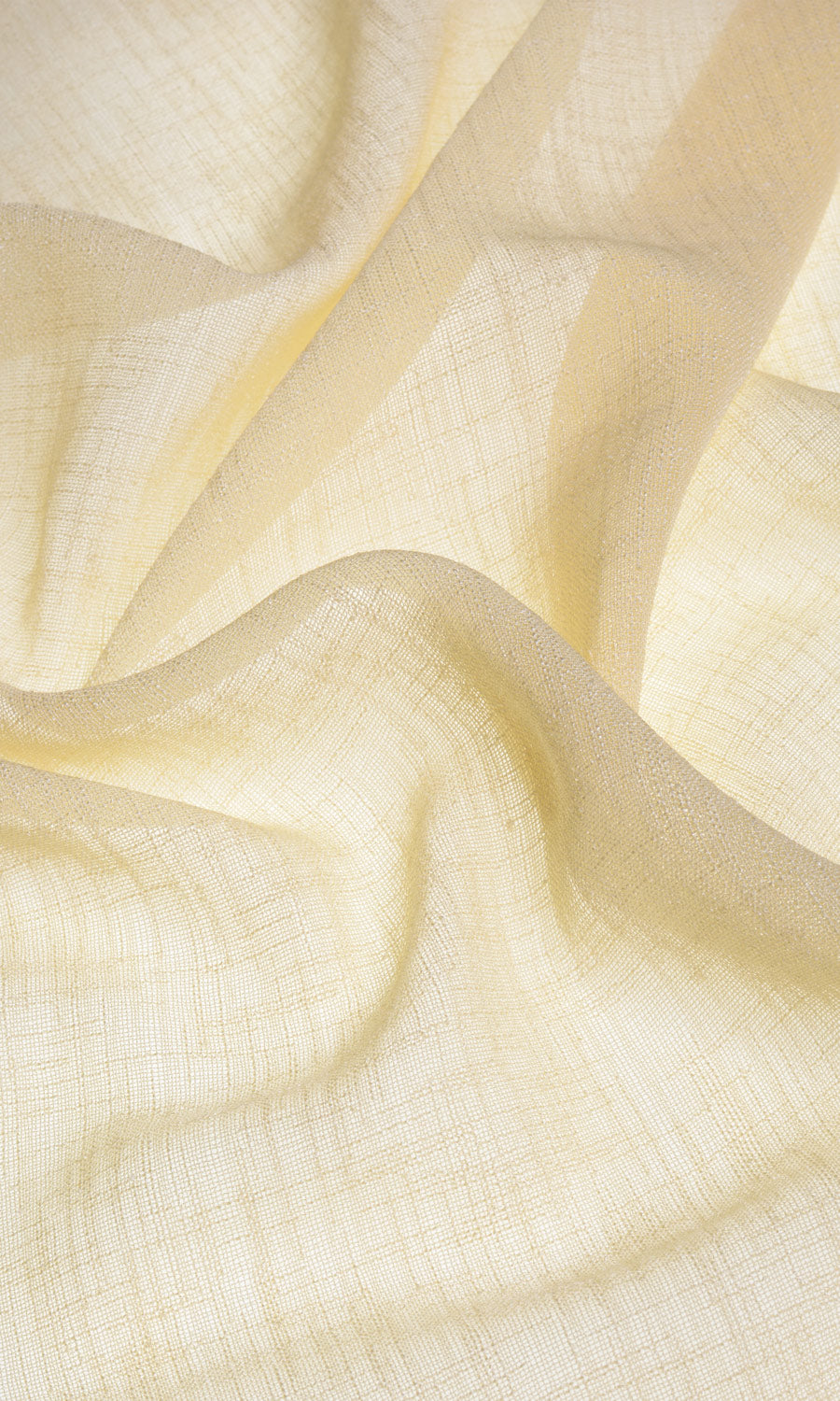 Sheer Linen Window Curtains (Lemon Yellow) Extra Long Short Wide