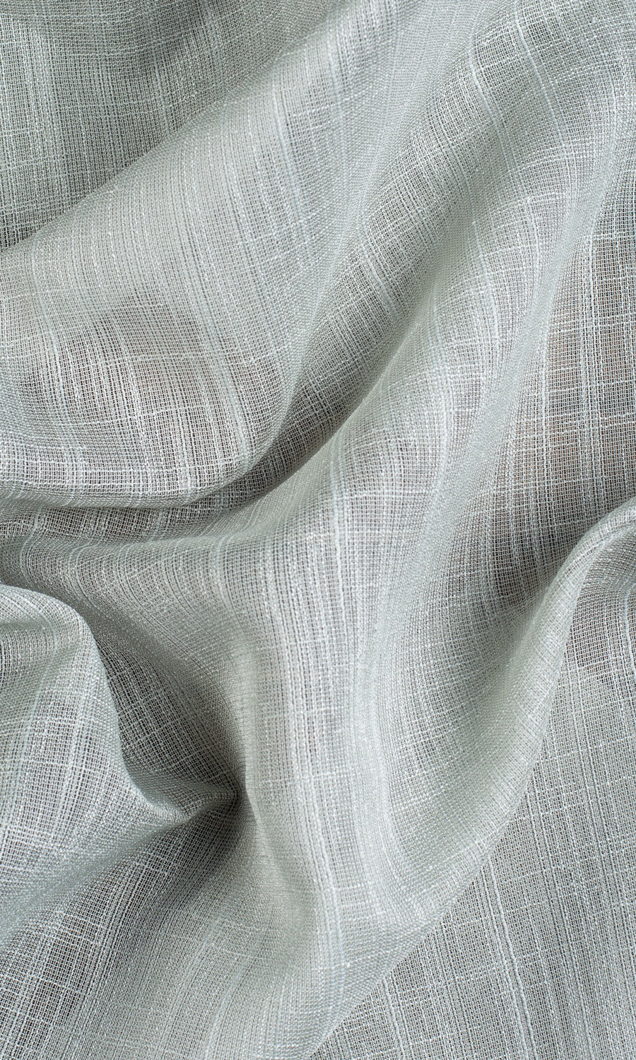 Textured Sheer Drapes for Living, Bedroom, Kitchen, Bathroom (Ice Grey-Blue)