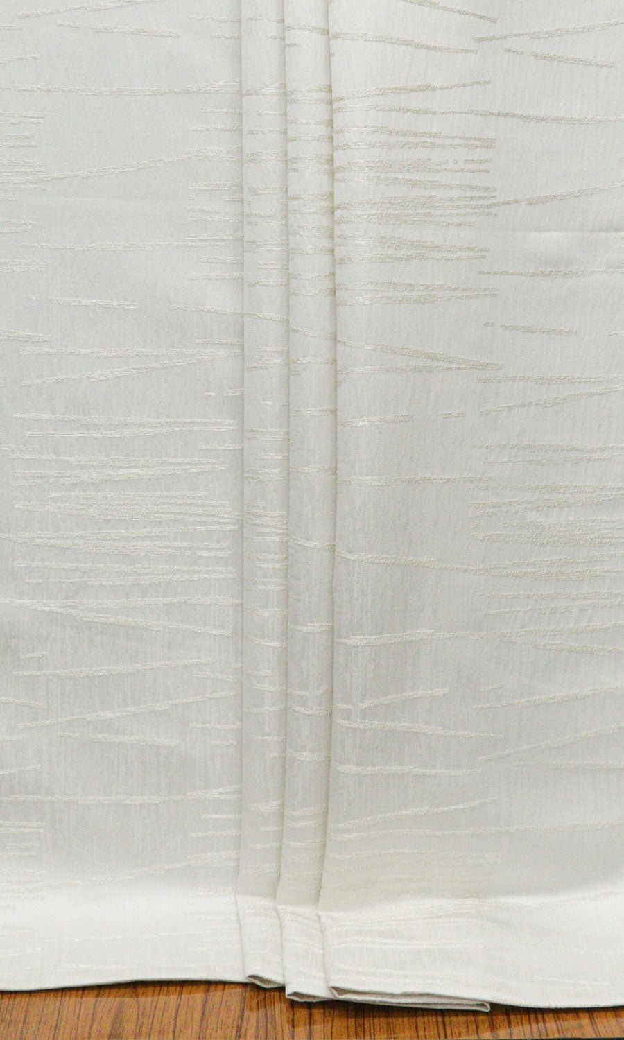 Abstract Print Pinch Pleat, Rod Pocket, Eyelet Curtains (White/ Ivory)