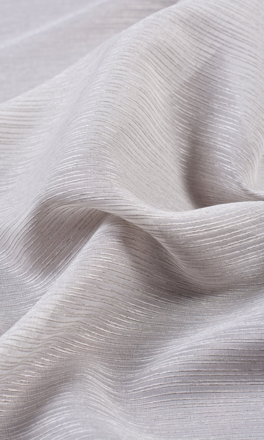 Striped Semi-Sheer Curtain Panels for Living, Bedroom, Kitchen, Bathroom (Silver Grey)