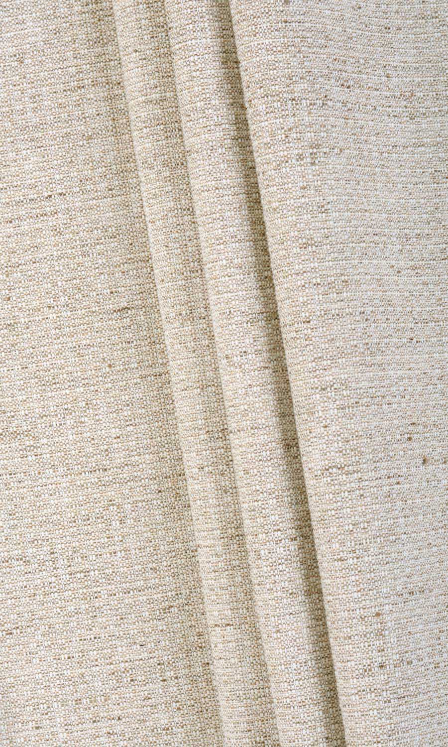 Textured Poly-Cotton Pinch Pleat, Rod Pocket, Eyelet Curtains (Beige/ Cream)