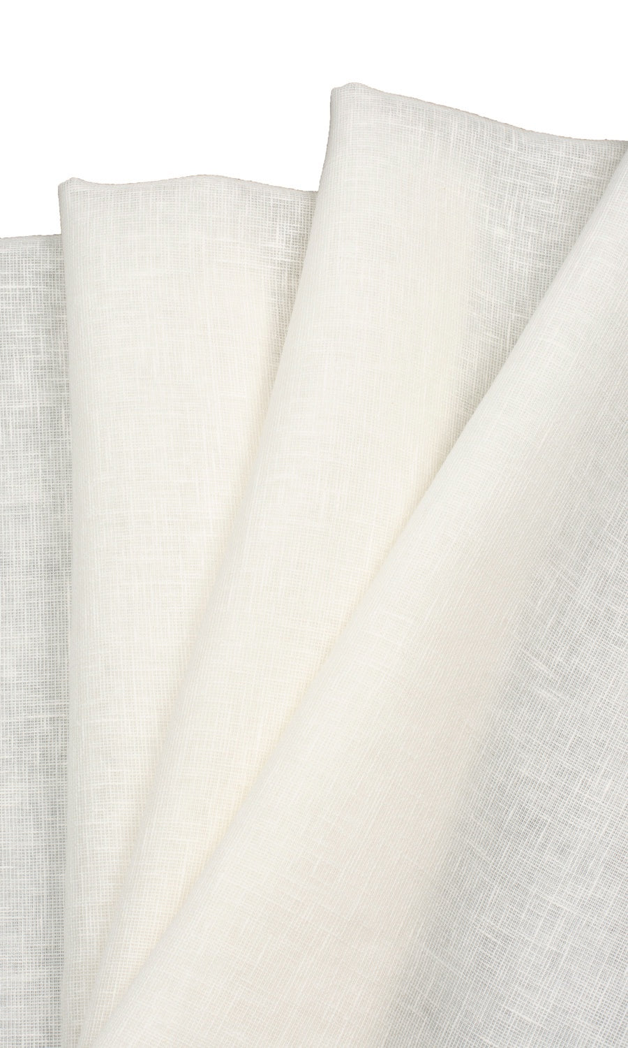Linen-Texture Semi-Sheer Curtains / Drapes / Window Drapery Panels (Milky White)