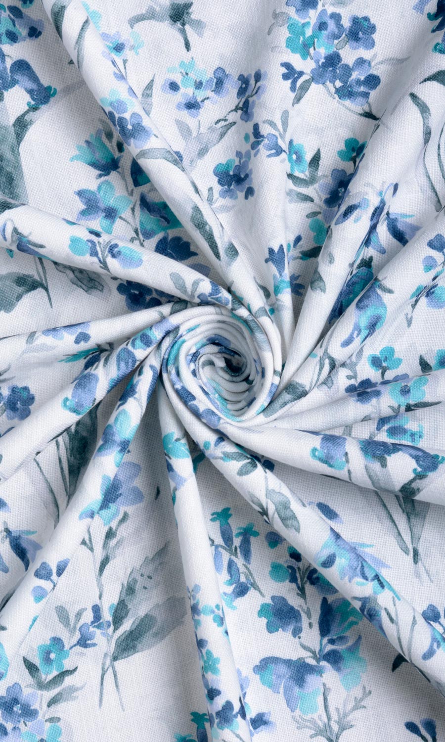Floral Print Curtains / Drapes / Window Drapery Panels (Blue/ Grey)