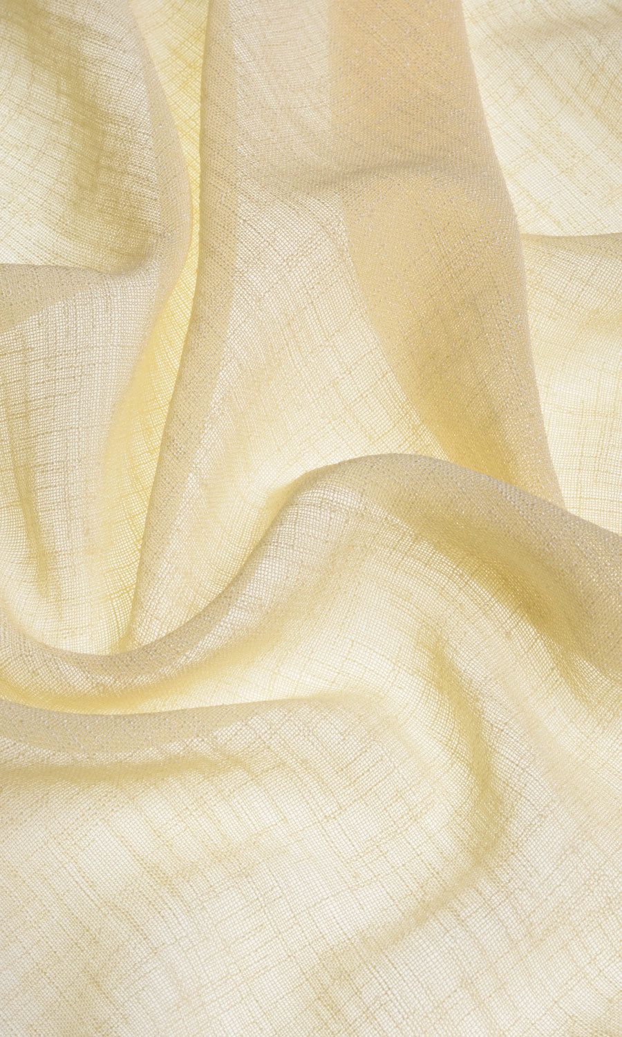 Sheer Linen Curtains / Drapes / Window Drapery Panels (Lemon Yellow)