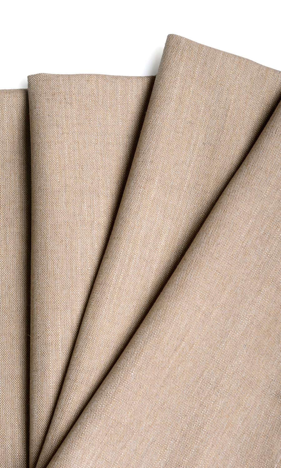 Plain Linen Texture Curtain Panels for Living, Bedroom, Kitchen, Bathroom (Cinnamon Brown)
