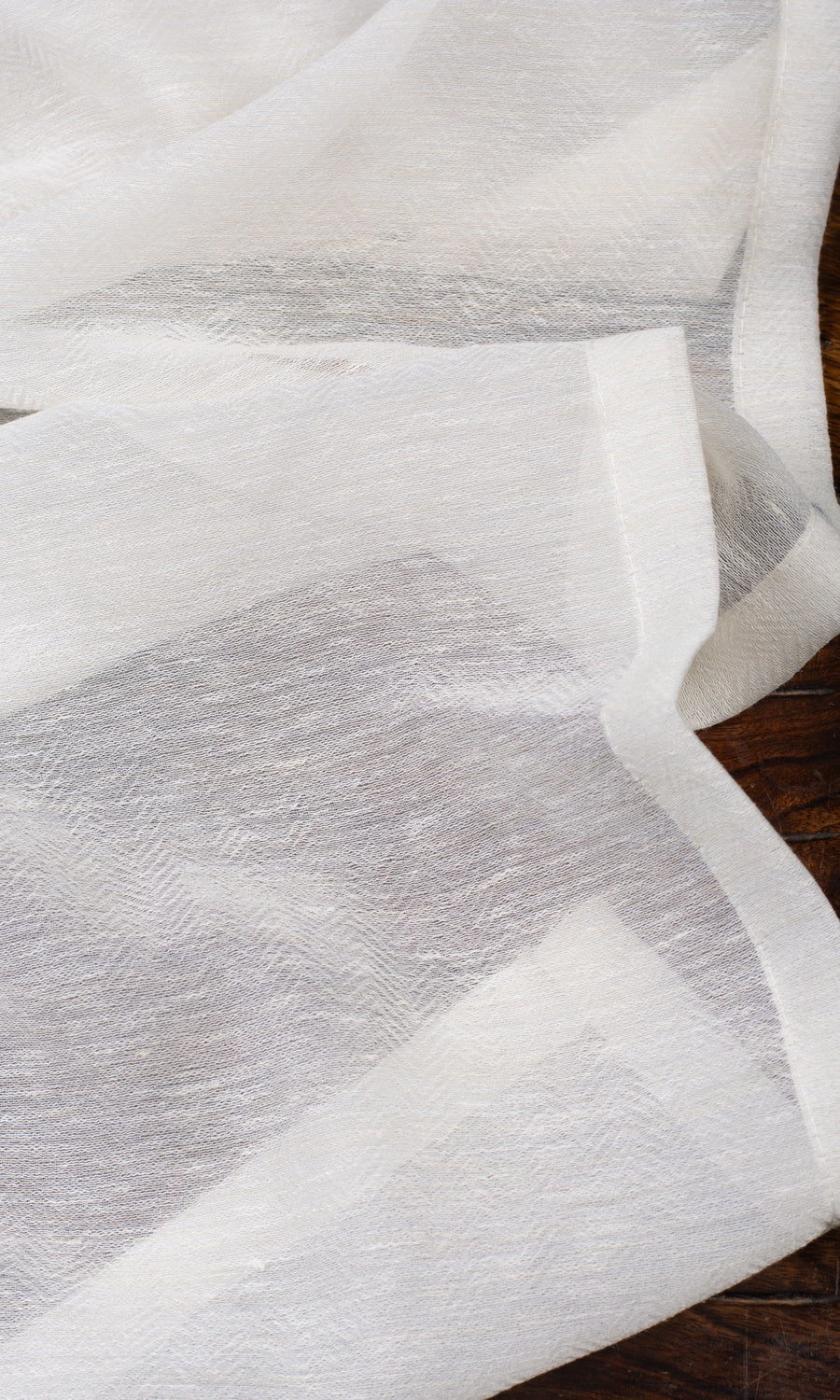 Textured Sheer Curtain Panels (Warm White) Extra Long Short Wide