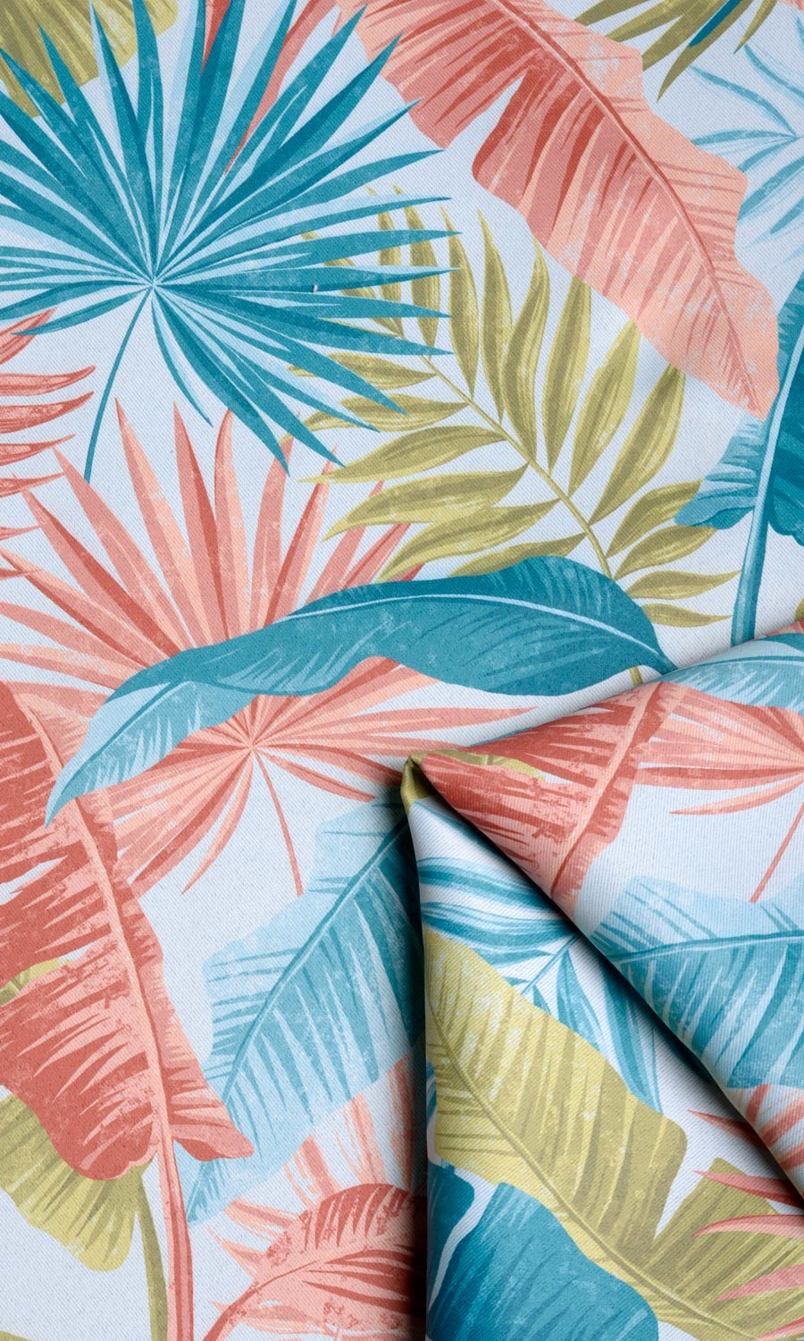 Botanical Floral Drapery (Red/ Blue/ Green) Extra Long Short Wide