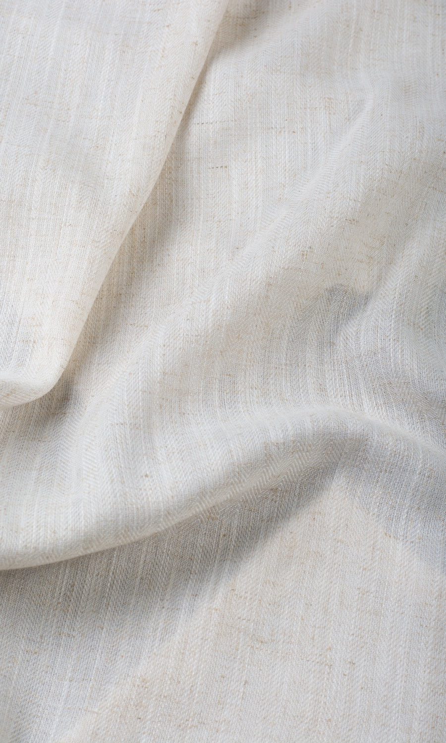 Semi-Sheer Linen Texture Any Size Style Curtains (Cream)