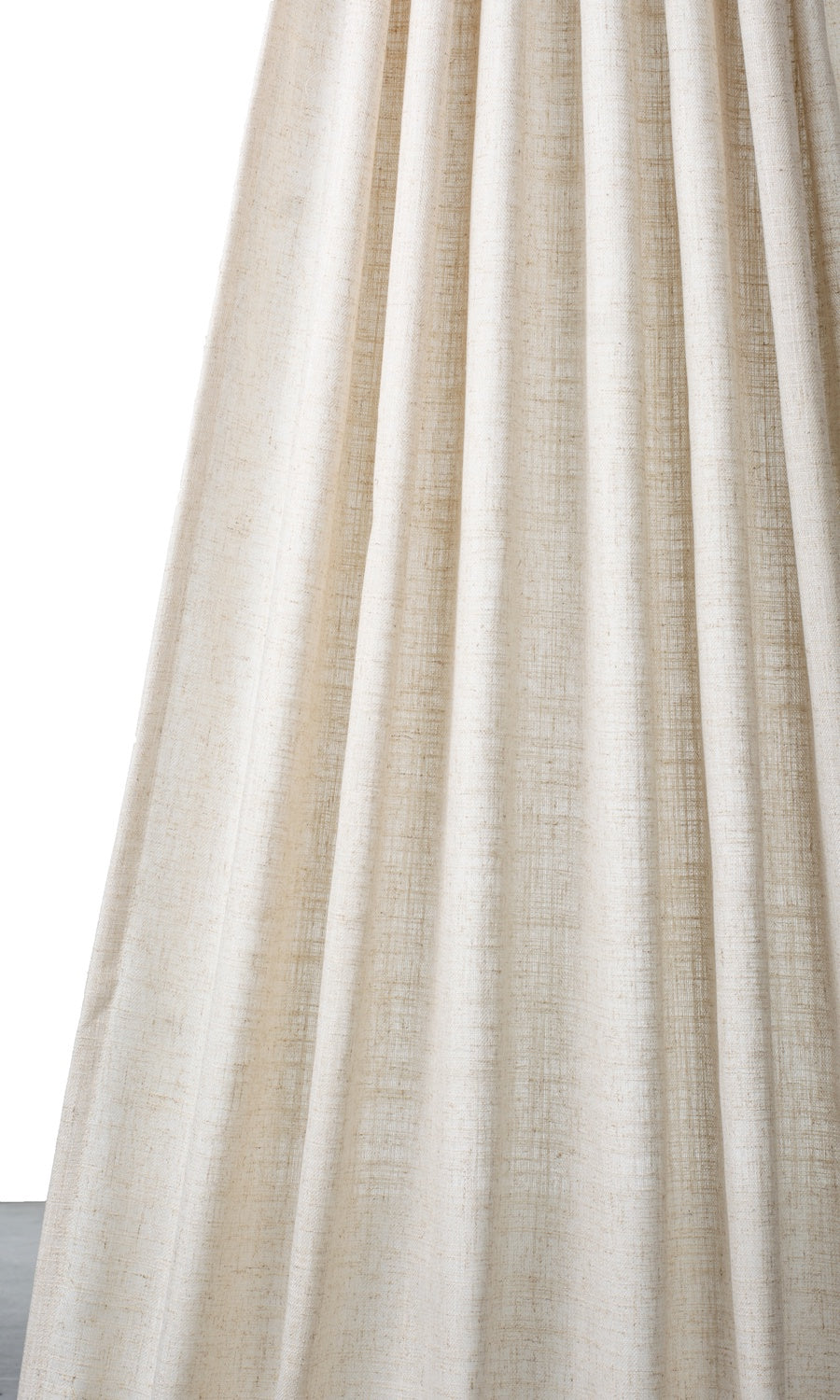 Plain Semi-Sheer Pinch Pleat, Rod Pocket, Eyelet Curtains (Beige)