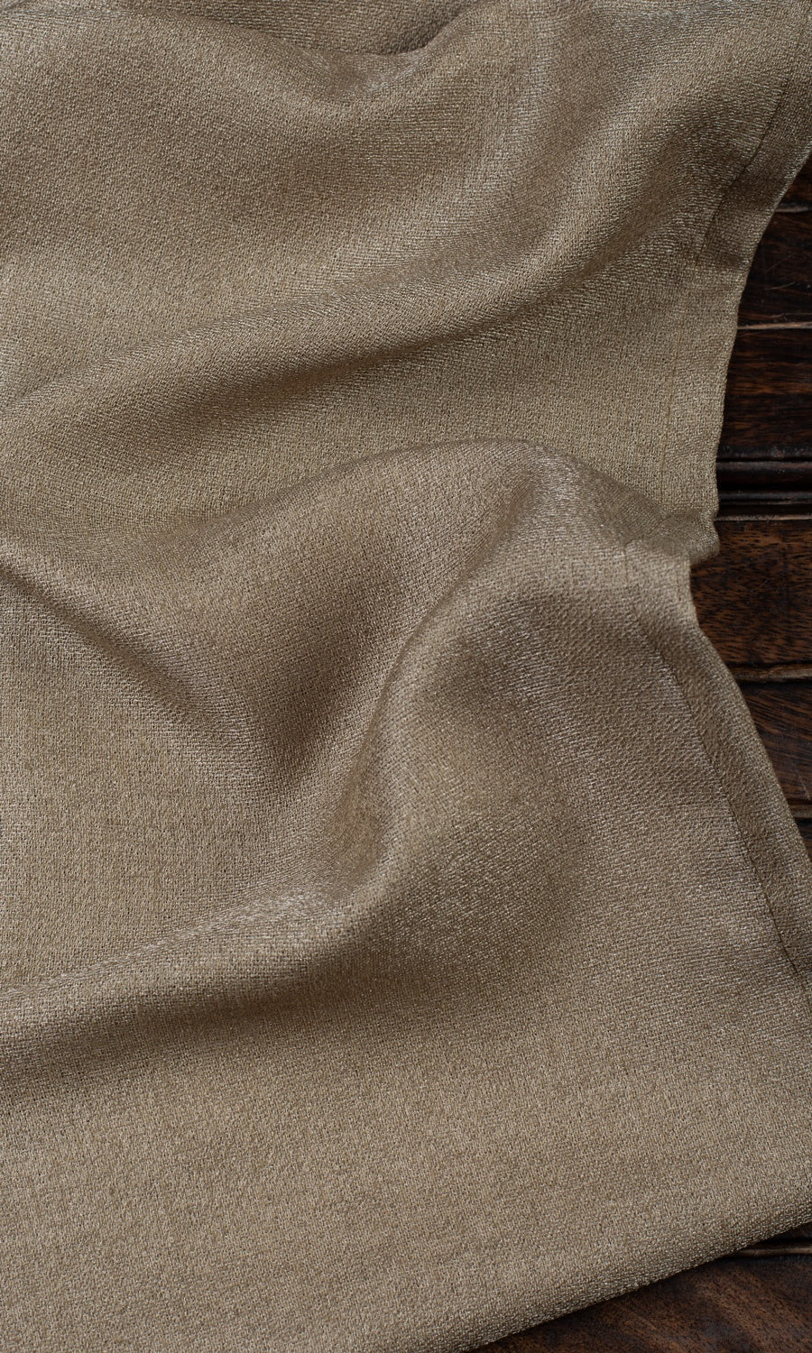 Semi-Sheer Custom Curtains (Caramel Brown)