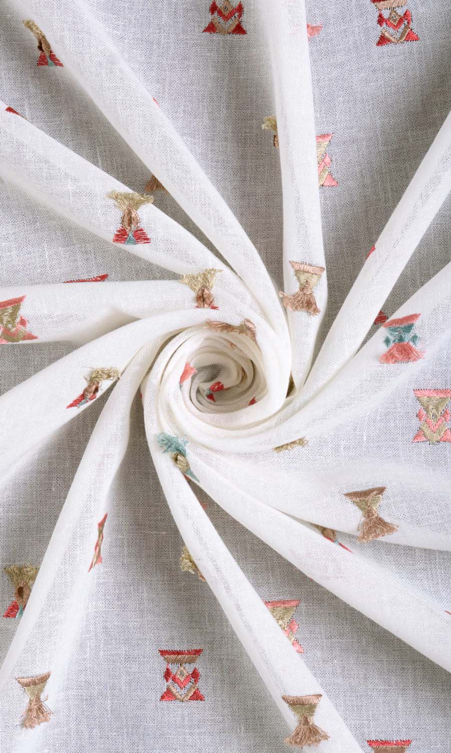Semi Sheer Drapes (Red/ Pink/ Beige/ Blue/ White) Extra Long Short Wide
