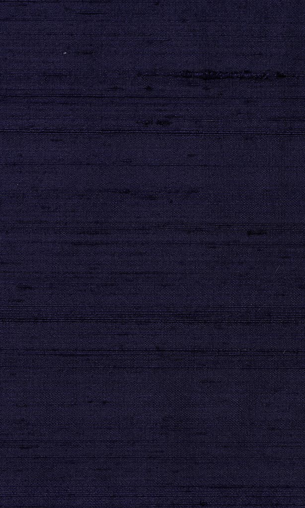 Pure Silk Pinch Pleat, Rod Pocket, Eyelet Curtains (Navy Blue)