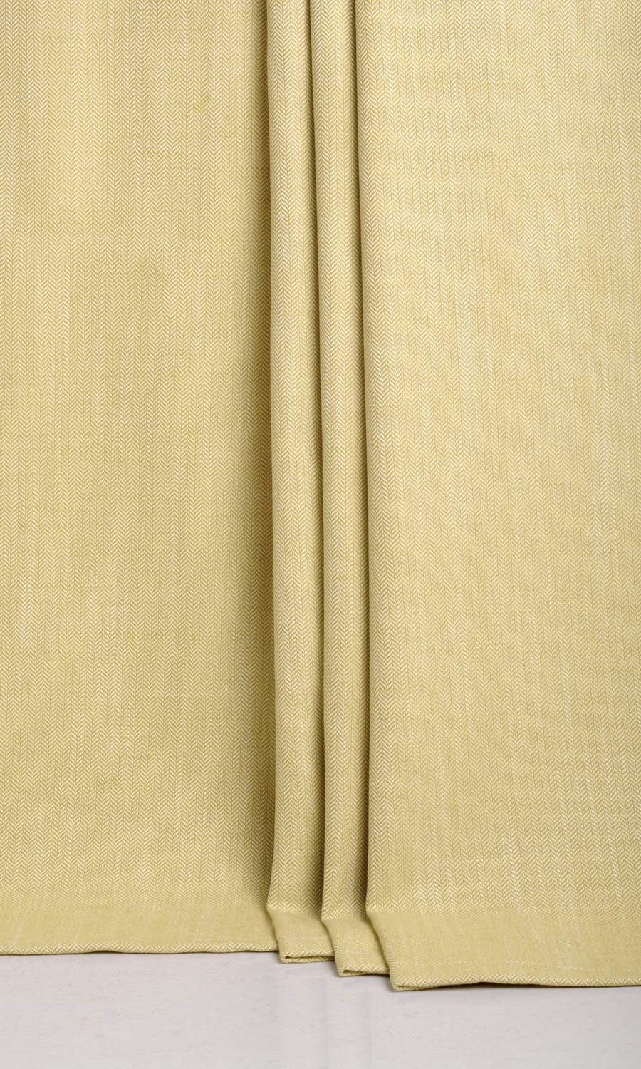 Herringbone Textured Pinch Pleat, Rod Pocket, Eyelet Curtains (Yellow)